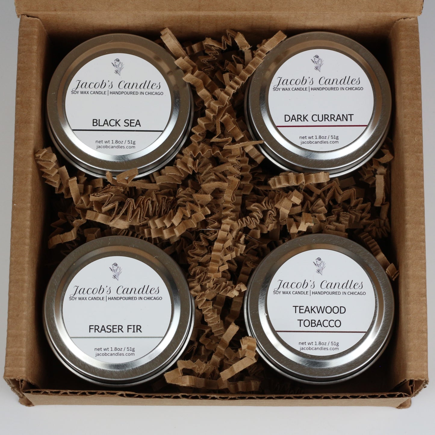 Wood + Musk Collection Discovery Set | 4 Handpoured Soy Candles