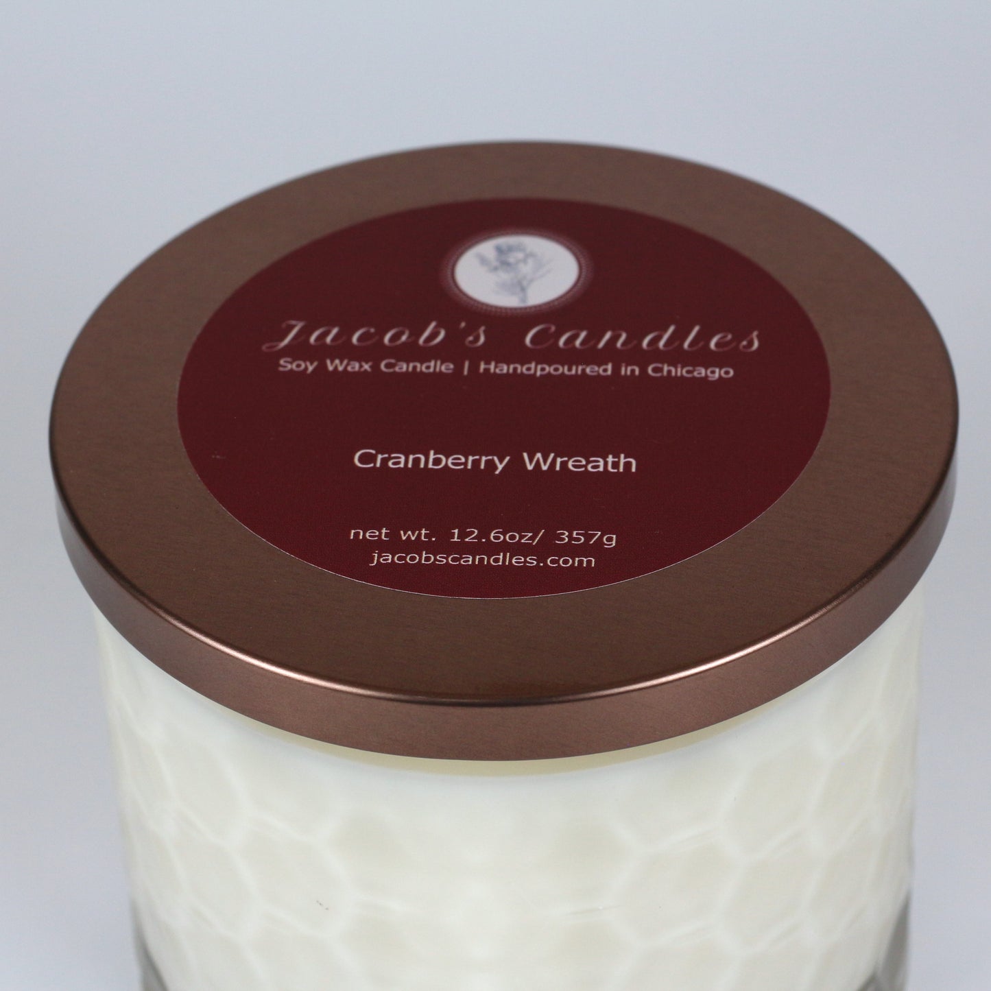 Cranberry Wreath | Handpoured 3-Wick Soy Wax Candle