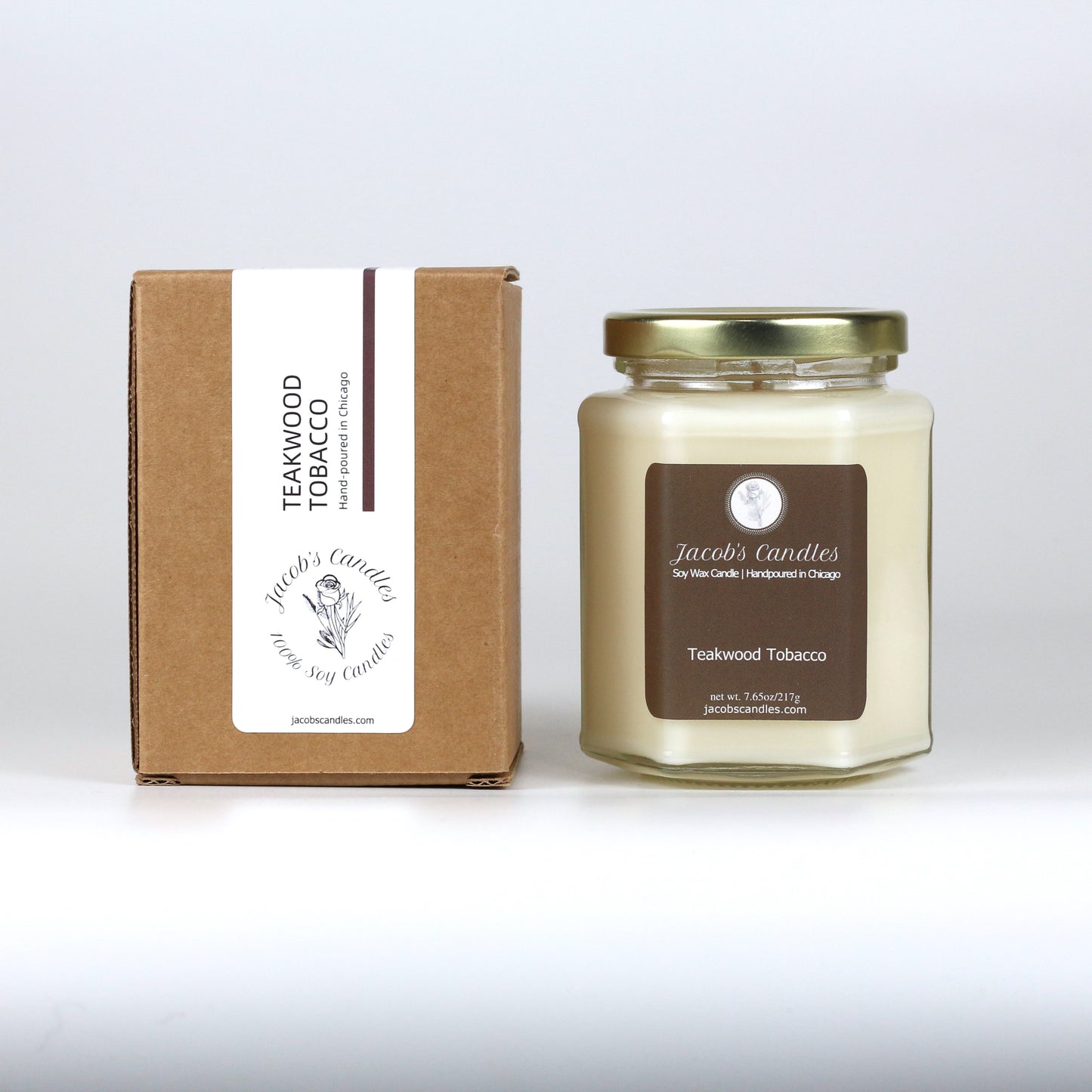 Teakwood Tobacco | Handpoured Soy Wax Candle