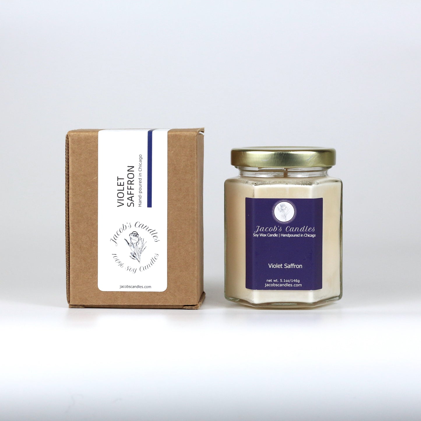 Violet Saffron | Handpoured Soy Wax Candle