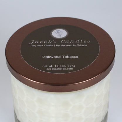 Teakwood Tobacco | Handpoured 3-Wick Soy Wax Candle