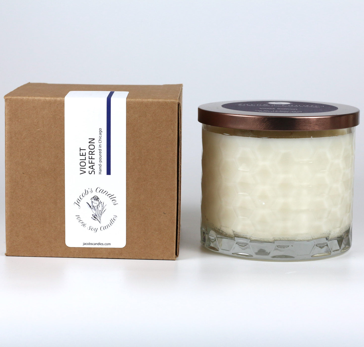 Violet Saffron | Handpoured 3-Wick Soy Wax Candle