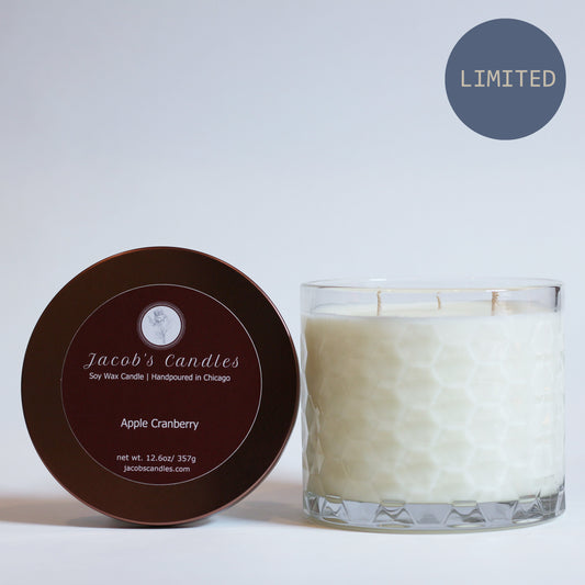 Apple Cranberry | Handpoured 3-Wick Soy Wax Candle