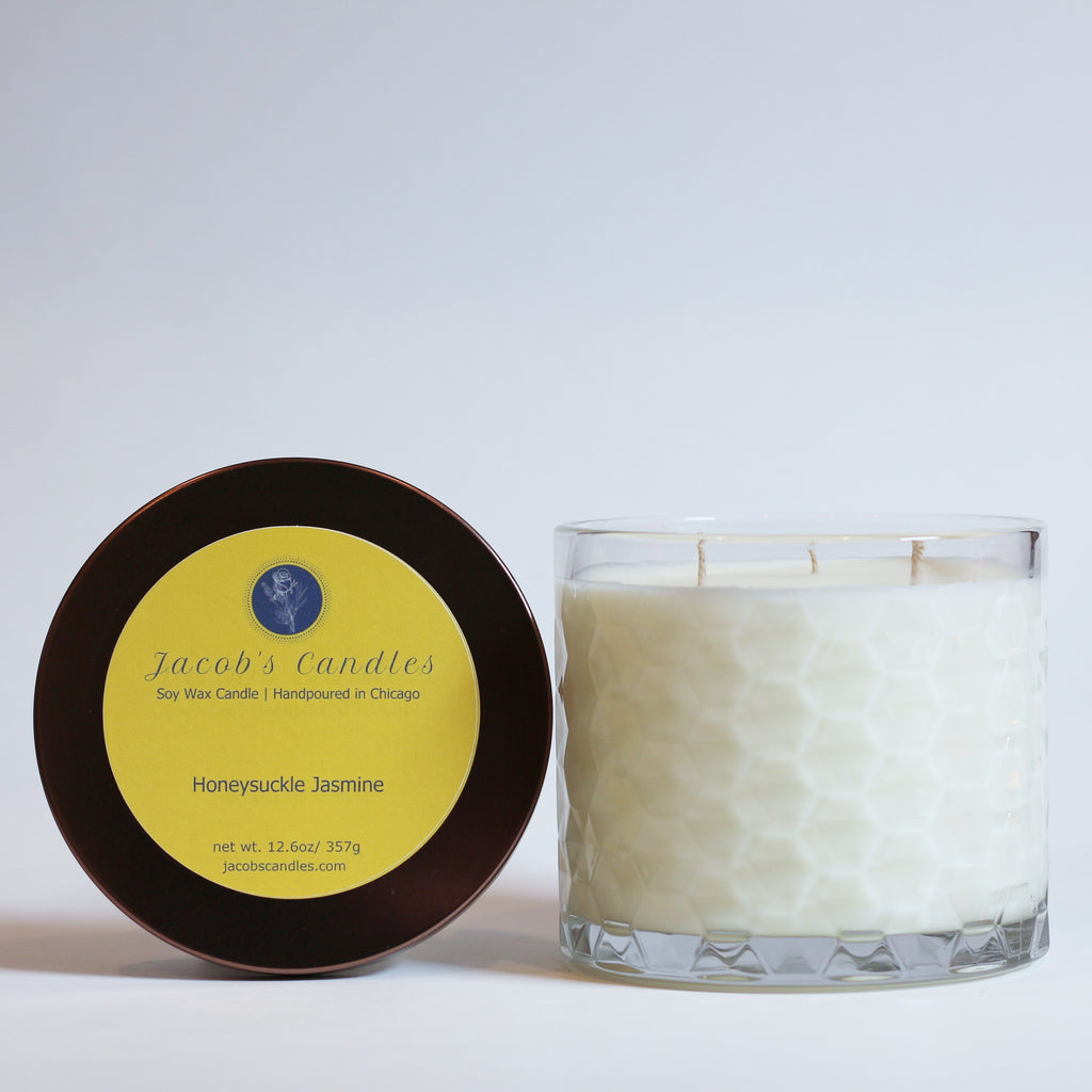 Honeysuckle Jasmine | Handpoured 3-Wick Soy Wax Candle
