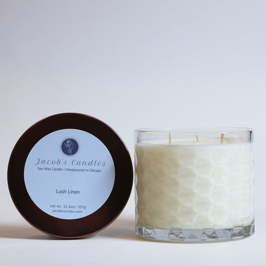 Lush Linen | Handpoured 3-Wick Soy Wax Candle