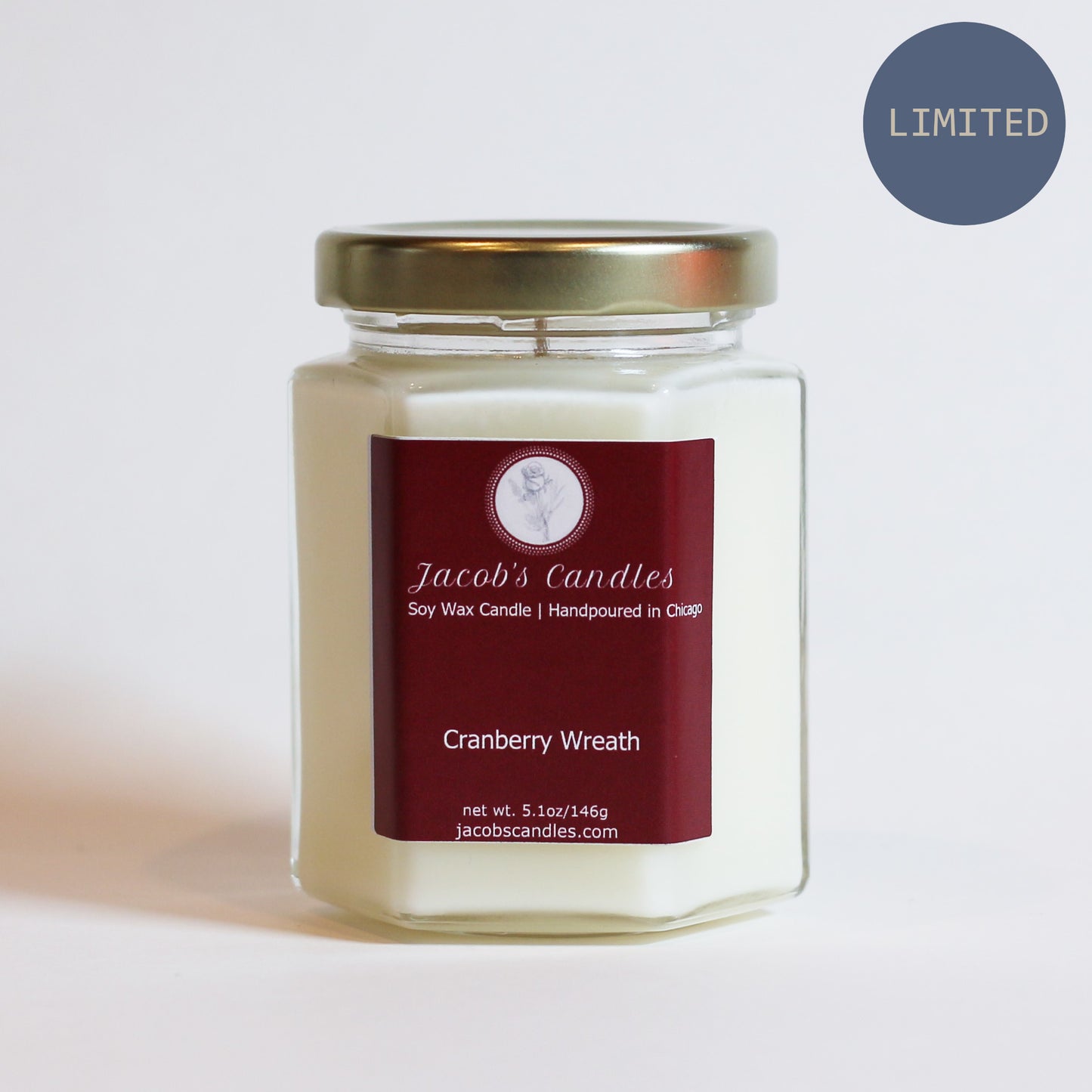 Cranberry Wreath | Handpoured Soy Wax Candle